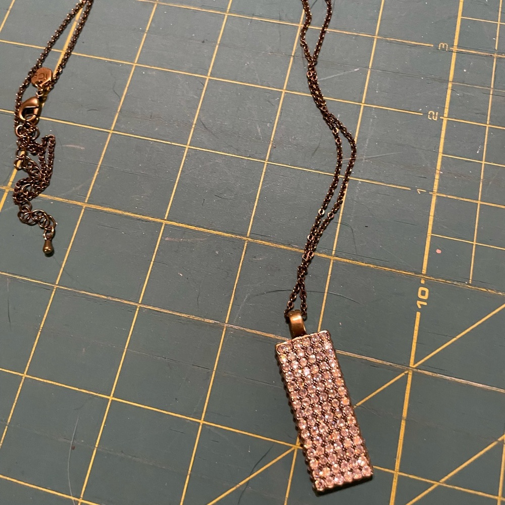 Touchstone antique brass reversible Myra necklace